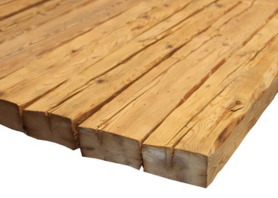 Halfbeams aus Altholz - Halbierte Balken aus wiederverwendetem Altholz, die an der Decke angebracht werden können und eine rustikale Atmosphäre wie eine originale Balkendecke erzeugen