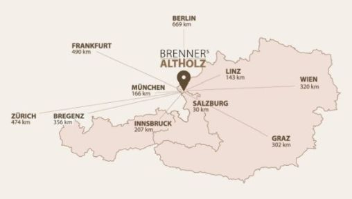 Karte vom Standort der Brenners Altholz GmbH