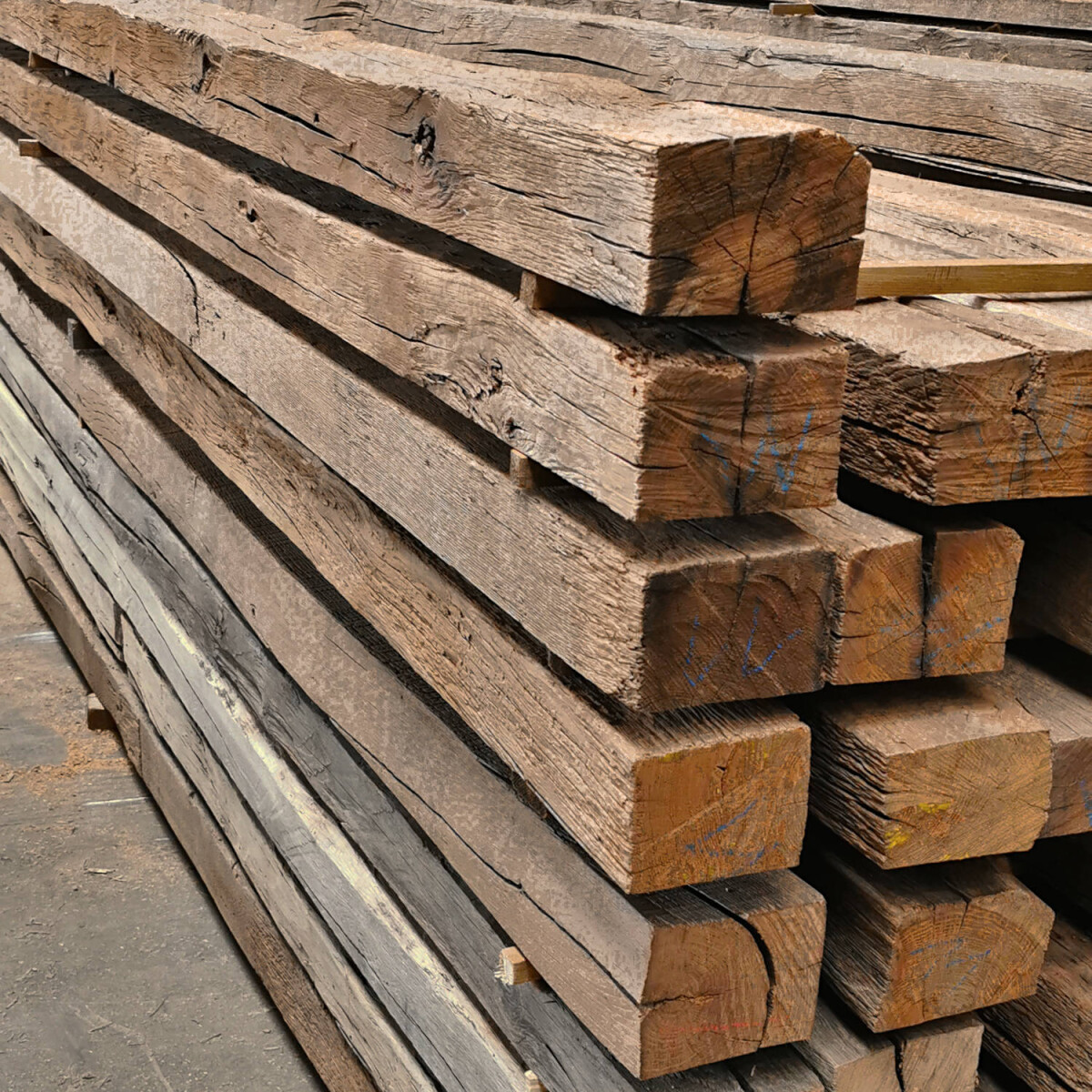 Reclaimed Oak Beams Halved – Faux  box
