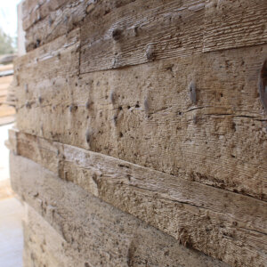 Detailansicht rustikale Altholz Bretter